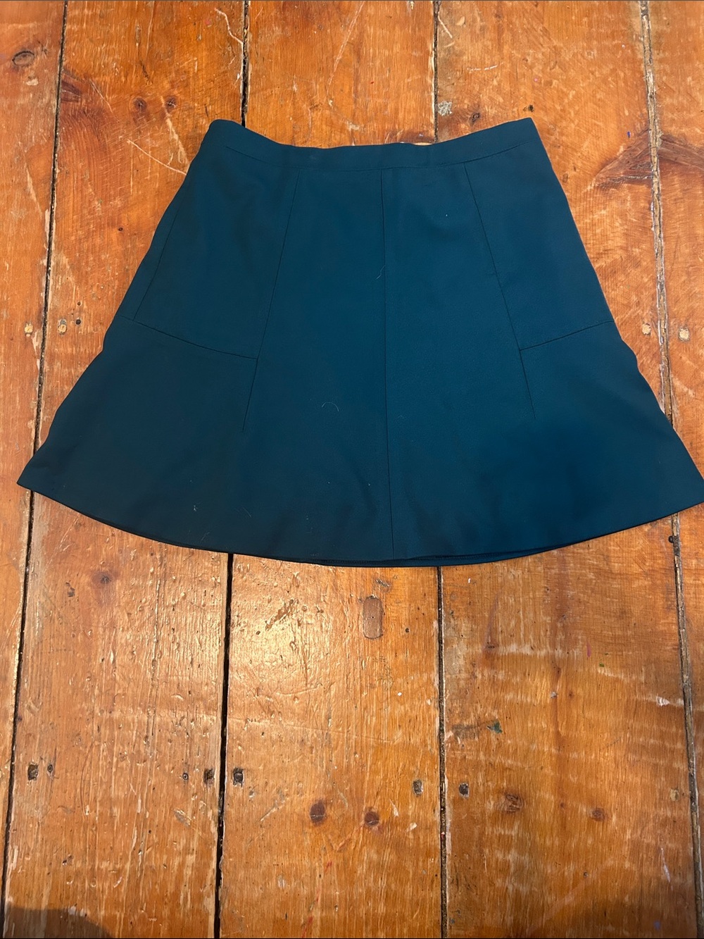 J Crew Forest Green A-Line Mini Skirt